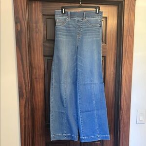 Spanx Blue Denim Wide Leg Jeans